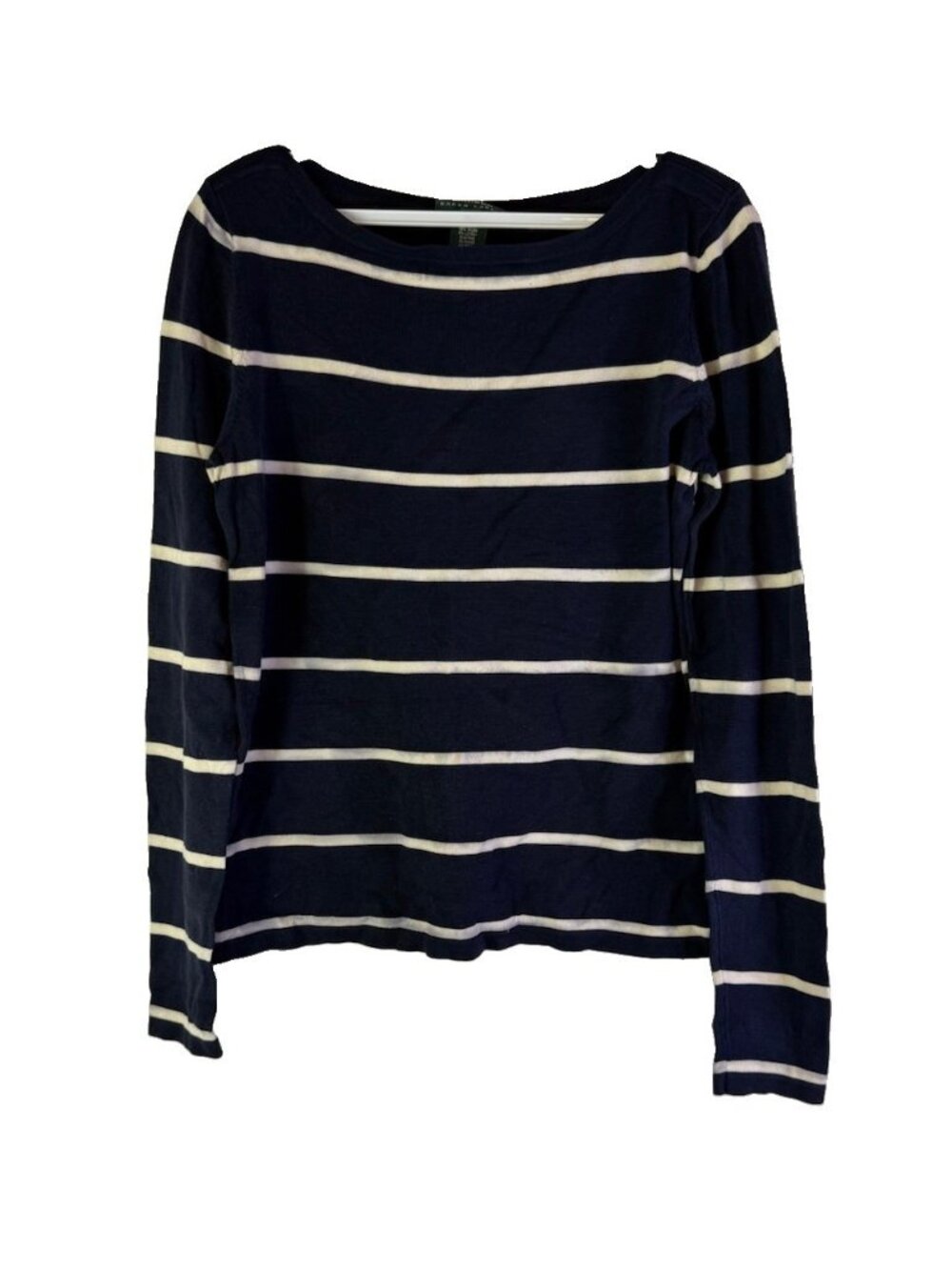 Vintage 90s Lauren Ralph Lauren Sweater Silk Knit Striped Luxury Preppy